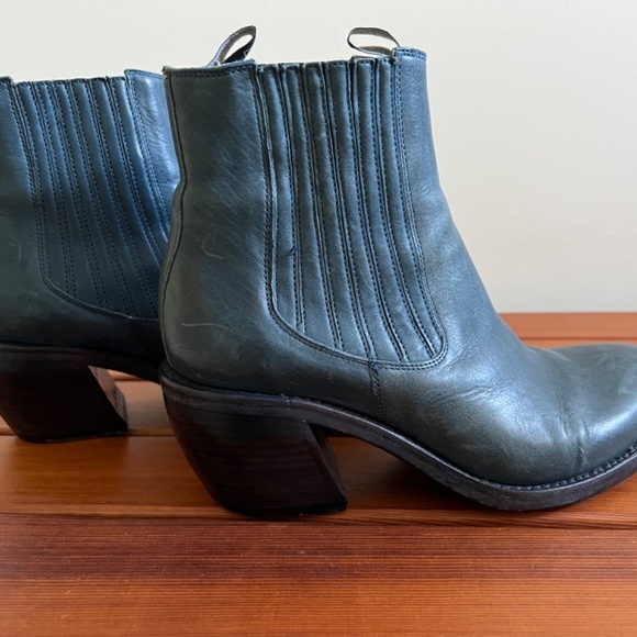 Chelsea Boots made in France by Freelance, genuine leather, Indigo/Denim colour - Picture 3 of 4